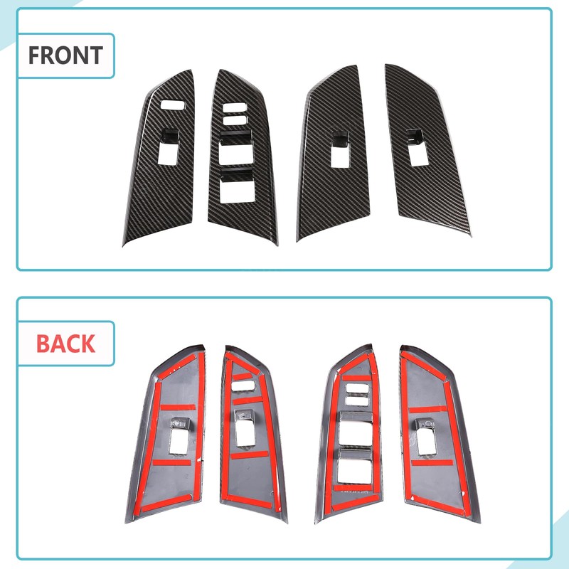 Car Door Window Glass Lift Button Panel Trim Cover Compatible