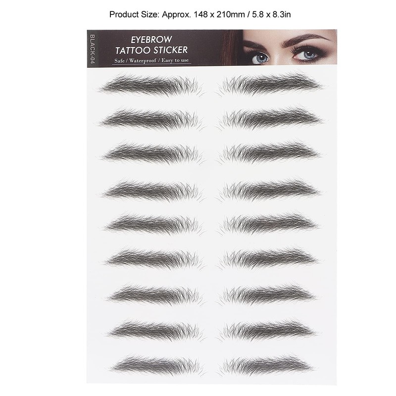 Eyebrow Tattoo Stencil, 6D Eyebrow Tattoo Sticker, Eyebrow Shaping Stencils,