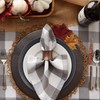 DII Buffalo Check Collection Classic Farmhouse Tablecloth 60x84 Grey and