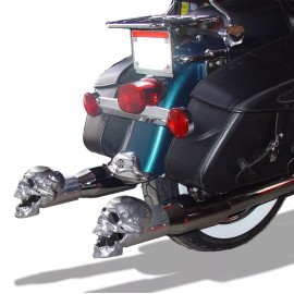 Bull Shark 2 1/2'' I.D Skull Exhaust Tip Unpolished - Sold Individually - Made in the USA