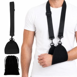 Adjustable Arm Sling with Black Storage Bag,Adjustable Sling for Arm Support,Breathable,Perfect for Men,Women,Comfortable and Durable(Black