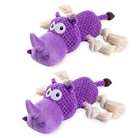 X-XDUN Squeaky Dog Toys Plush Interactive Dog Toy for Large Dogs Stuffed Dog Toys for Aggressive Chewer Puppy Toys for Teething Durable Dog Chew Toys for Medium Small Breed