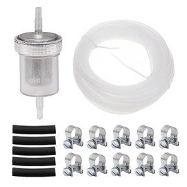 EZONEDEAL 17Pcs Fuel Line Kit, Fuel Pipe Line Hose Clip Kit Compatiable with Eberspacher and Webasto Heaters Tank, Fuel Hose Clip Filter Pipe Line Kits with Fuel Filter and Clamps