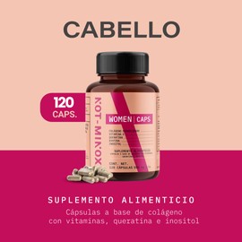 Cápsulas para Mujer para Crecimiento de Cabello | A base de Colágeno, Vitamina E, Queratina, e Inositol | NOT-MINOX Women Caps | Cabello Crecimiento (Hair Growth)
