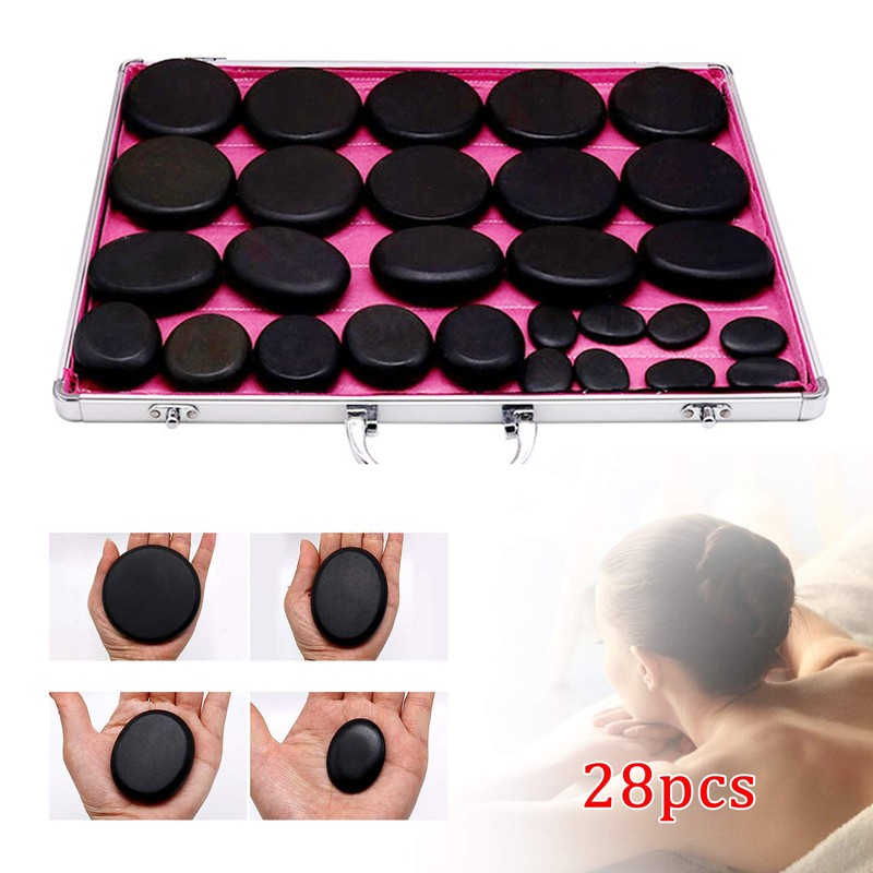 FLYHERO Basalt Hot Stones Set Massage Stone Hot Rocks Stones