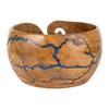 Bhartiya Handicrafts Wooden Yarn Bowl for Knitting Crochet Bowl for