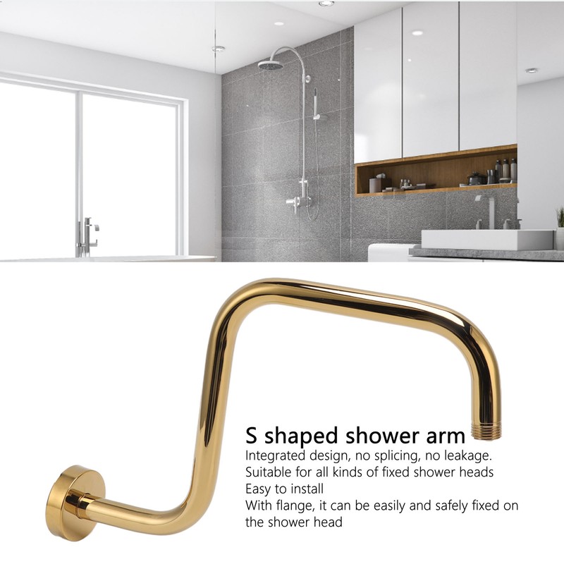 Shower Extension Arm Stainless Steel High Rise Shower Arm with