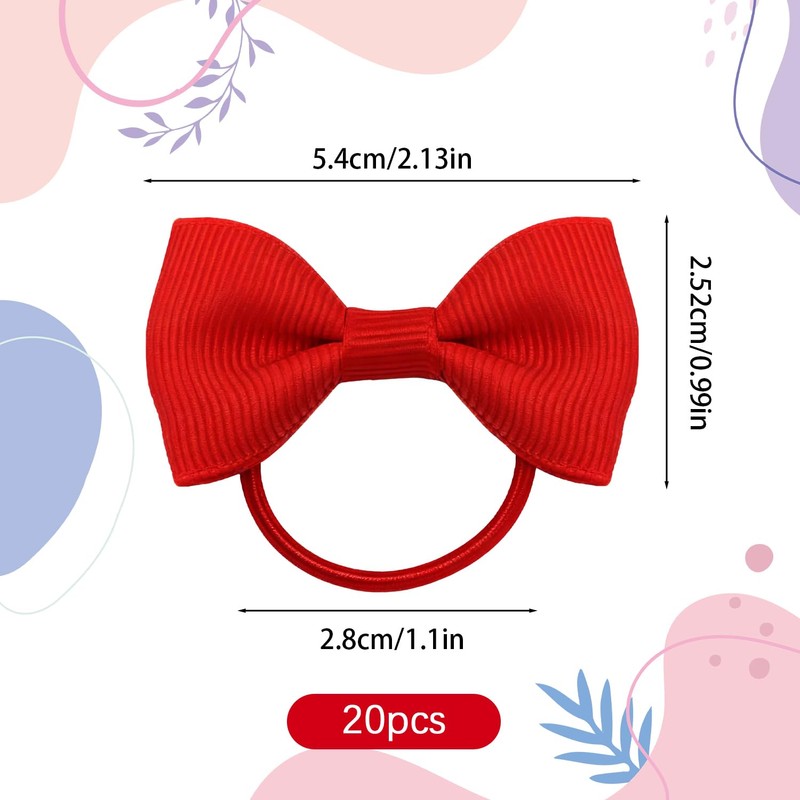 20 Pcs Red Hair Accessories Bows Scrunchie | Bows for