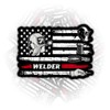(3 Pcs) Welder US Flag Sticker, Patriotic Welding Work Vinyl
