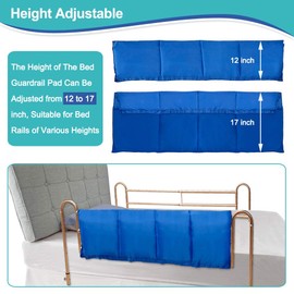 Mybow Bed Rail Padding Cushion for Hospital Bed Rail Pads Protector Cover Bed Barrier for Adults Elderly Safety Guard Bed Railing Bumper Medical Foam Crib Padding Bed Side Rails Covers