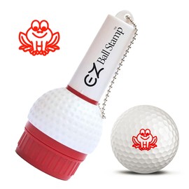 ProMarking EZBallStamp - Sello de pelota de golf, rana sentada roja