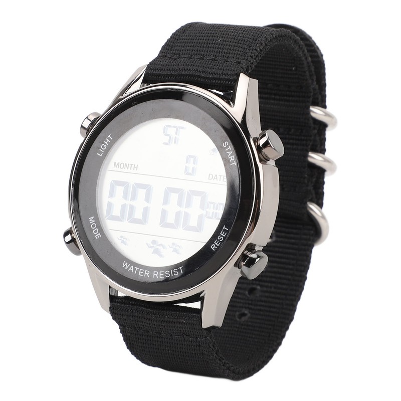Men Digital Sports Watch Waterproof Alarm Countdown Dual Time Zone