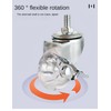 2 Inch Clear Swivel Caster Wheels, M8×15 Threaded Stem, 77