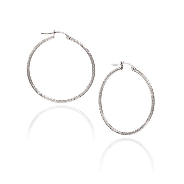 HUG A HOOP - 925 Sterling Silver Textured Rope Style