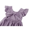 Dutebare Toddler Girls Dress Cotton Linen Ruffle Halter Sleeveless Kids