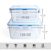 HUSANMP Large Borosilicate Tempered Glass Food Storage Containers with BPA-Free