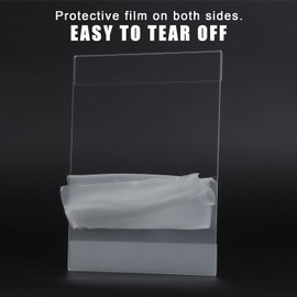 xydstay 6pack Acrylic Wall Sign Holder with Tape,8.5 X 11 Wall Mount Clear Plastic Sign Holder, Memo Document Menu Holder for Restaurant, Office, School, Store and Home Use,No Drilling