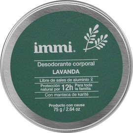 IMMI Desodorante Natural Lavanda en Tarro y Jabón Detox de 100g, dermolimpiador para cara y cuerpo con carbón activado y aloe vera.