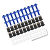 Partuto 20pcs M5 Motorcycle Windscreen Screw Fairing Windscreen Bolt Blue