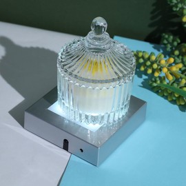 ZRENJHUS LED Light Base Lighted Base for Glass Art Light Stand Display Base Stand Colorful Lighted Square Stand Display Led Base for Crystal Artwork Party Decor
