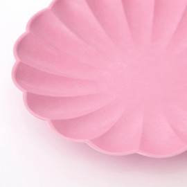 Meri Meri Large Compostable Bamboo Plates In Bubblegum Pink