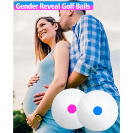 THIODOON 3 Pack Gender Reveal Exploding Golf Balls Prank Golf Balls Funny Joke for Golfers Best Gift for Expecting Parents 3 Piece Set (3 Blue)