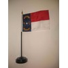 4"x6" North Carolina State Flag Desk Set with Black Base
