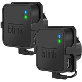 Outlet Wall Mount for Blink Sync Module 2- Blink Accessories for Blink All-new&Blink XT2&Blink XT Outdoor and Indoor Home Security Camera Mount with Short Cable (Black 2Pack)