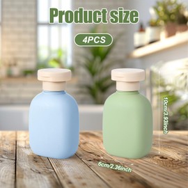 Giantree Pack of 4 Squeeze Bottles Travel Bottles Refillable Travel Bottles for Filling Travel Shower Gel Container Travel Bottles with Flip-Top Lid for Shampoo Creams Lotion (100 ml)