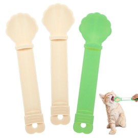 Kifmurase 3 Pcs Cat Strip Feeders Spoons, Lickable Cat Strip Squeeze Spoons, Multifunctional Wet Treat Dispenser Spoon Easy Feeding Pet Food Spoon for Cats Liquid Snack Wet Food Pet Supplies