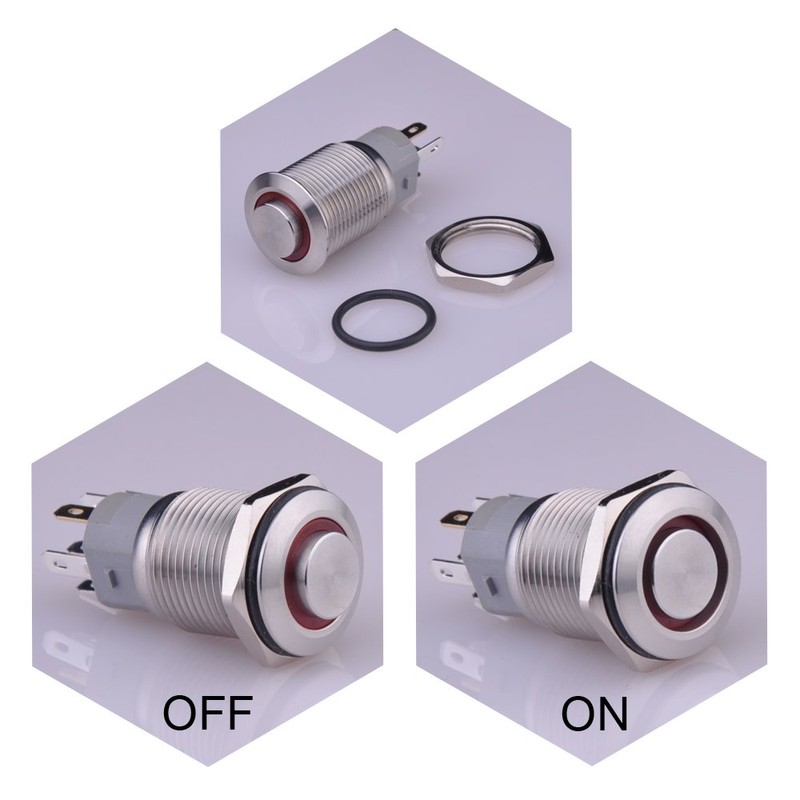 Ulincos U16F2 Alternate Push Button Switch Waterproof Switch Switch Switch