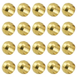yyangz 100PCS Brass Tube Ferrule Sleeve Flare Fitting Ring Ferrule Tubing Fitting Used for connecting Air Water Fuel Oil Tubing Compression Sleeve Ferrule