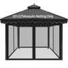 Homegroove Replacement Mosquito Netting for 10x12ft Gazebo, Universal Mesh Screen