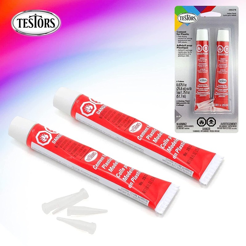 Testors Cement Glue for Plastic - Pixiss Model Tool Kit