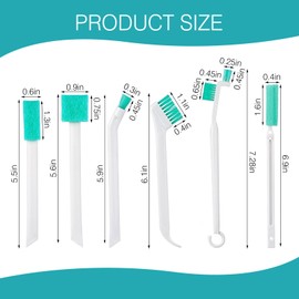 8 Pcs Small Cleaning Brushes for Tight Spaces, Crevice Cleaning Tool for Household Use, Thin Cleaner Brush for Mini Parts, Humidifier, Toaster, Holes, Corner Space, Keyboard, Bottle, Tile