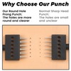 DIUDUS Leather Hole Punch, Prong Punch Tool 6mm 2/4/6 Lacing
