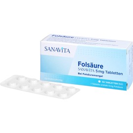 FOLSÄURE Sanavita 5 mg Tablets Pack of 50