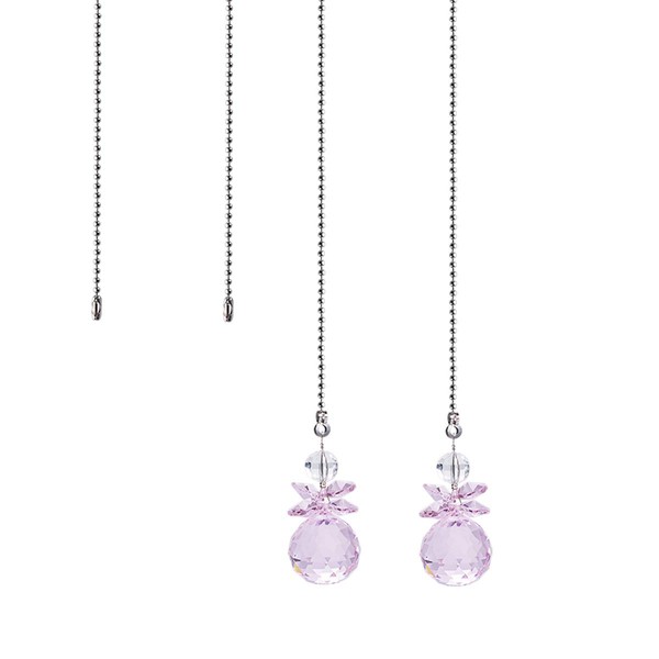Crystal Ceiling Fan Pull Chains Hanging Pendants Prism Pack Of