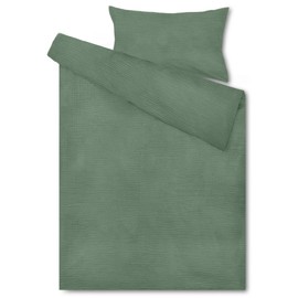 Hook Children's Bed Linen 135 x 100 cm, 2-Piece Certified & Suitable for Allergy Sufferers (Green, 135 x 100 cm)