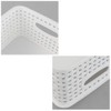 Mayish Weave Storage Basket, Plastic Weave Storage Shelf Baskets, White,