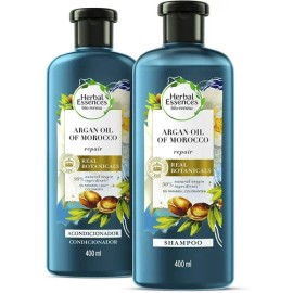 Kit Shampoo y Acondicionador Herbal Essences Aceite de Argán de Marruecos Repara y Revitaliza 800ml                                                   