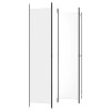 4-Panel White Fabric Room Divider 78.7"x86.6" Screen & Dividercolor: White