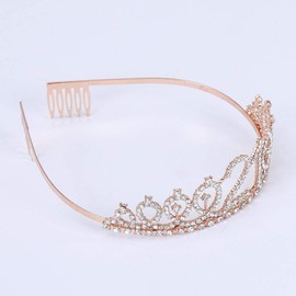 Topfunyy Finally 21 Rose Gold Sash and Crystal Tiara Set - 21st Birthday Party Decorations