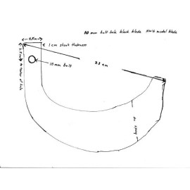 10 mm HWG rotary tiller tines 2 right  and 2 left (quantity 4)