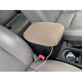 Auto Console Covers- Fits The Subaru Legacy 2010-2014 Center Console Armrest Cover Waterproof Neoprene Fabric (Tan)