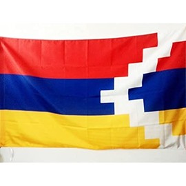 Nagorno-Karabakh Flag 2' x 3' for a pole - Karabakh flags 60 x 90 cm - Banner 2x3 ft with hole - AZ FLAG