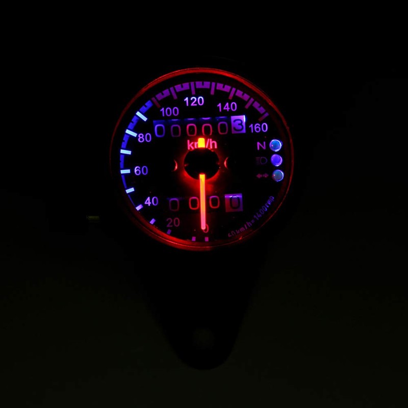 HANSWD Mini Speedometer Mechanical Bike Meter for Motorcycles with Backlight,