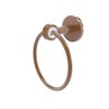 Allied Brass CV-16G Clearview Collection Groovy Accents Towel Ring, Brushed