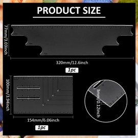 BENECREAT 2 Styles Acrylic Cross Stitch Reference Tools, Thread Cutting Ruler, Corner Gauge Cross Stitch Corner for DIY Tailor Craft Tool Measuring and Cross Stitch Starting Point Markers