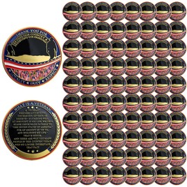 AtSKnSK 82 PCS Military Veterans Challenge Coin Appreciation Gifts Thank You for Your Service Veteran's Day Gifts Veteran Gifts Bulk